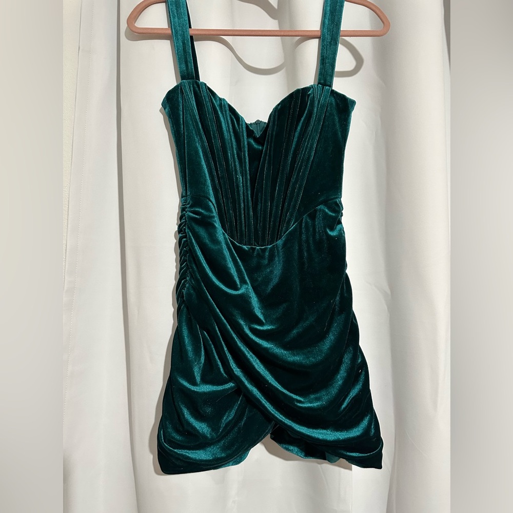 Green Velvet Dress